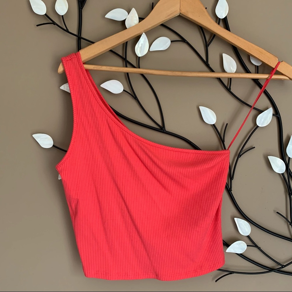 NWT One Shoulder Tank Crop Top